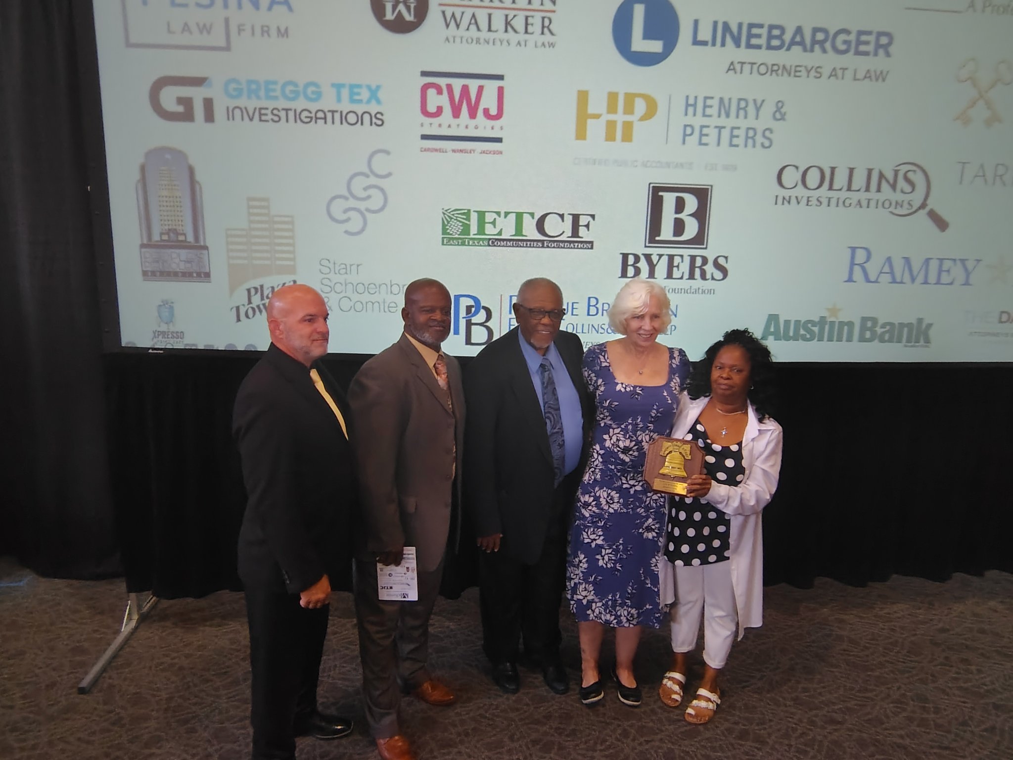 Law Day 2025 — Liberty Bell Award presentation with LAKWC team